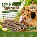 WDEFUN 500g Organic Apple Sticks Small Animals Molar Wood Treats Toys for Chinchillas Guinea Pig Rabbits Hamster Gerbil 