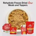Bundle of Stella & Chewy's Bountiful Bone Broth Grass-Fed Beef Recipe, Cage-Free Chicken Recipe Meal Topper for Dogs, 16