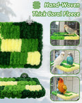 Warm Coral Fleece Bird Perch, Soft & Gentle for Sensitive Feet