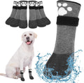 BEAUTYZOO 6 PCS Anti Slip Dog Boots & Paw Protectors for Hot Pavement to Prevent Licking,Waterproof Dog Shoes for Small 
