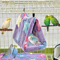 2 Pack Bird Nest Plush Snuggle Bird Hammock Hanging Bird Cave Parrot Sleeping Bed Shed Hut Hanging Tent for Budgies Finc