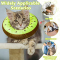 LIEVUIKEN Cat Cone Collar Soft, Adjustable Cat Recovery Cone to Stop Licking, Cute Kitten Donut Collar After Surgery, Elizabethan Collars for Kittens, Lightweight Cats Neck Cones (Kiwifruit, Small)
