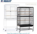 Prevue Pet Products Extra Large Bird Cage Cover - Good Night Cage Cover, Bird Accessories, Blocks Light, Breathable Nylon Fabric, Fits a Variety of Cage Sizes - Black, Size Large