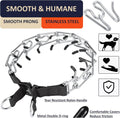 DEYACE Quick Release Dog Training Collar Adjustable Stainless Steel Collar for Small Medium Large Dog