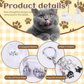 2Pcs Cat Fur Keepsake Keychain, Transparent Cat Shape Memorial Storage Capsule Pendant Fur-Ever Loved Pet Hair Memorial 