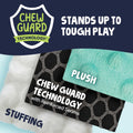 goDog Gators Squeaky Plush Dog Toy with Chew Guard Technology, Durable Fabric & Squeaker for Active Play