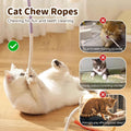 MAXTOOA Cat Toys for Indoor Cats, Chew Ropes 3Pcs & Silvervine Stick 1Pcs with Gall Fruit, Refillable Catnip, Interactive Kitten Toys & Teething Toys, Safe Teeth Cleaning for All Breeds (19.5 Inches)