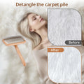 Haetyieh Sheepskin Wool Brush - Carpet Rake Tool for Pet Hair Removal and Household Fabric Care