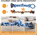 TLAZZ 2 Pack Dog Rope Toys for Medium Large Breed, Nearly Indestructible Dog Chew Toys for Aggressive Chewers, Teeth Cleaning Chew Toys, Dog Tug Toy for Boredom, Dog Rope Toy for Aggressive Chewers