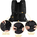 WOYYHO Pet Dog Carrier Backpack Small Dog Front Backpack Ventilated Dog Carrier Back Pack with Storage Pockets, Adjustable Straps & Safety Belt for Travel Hiking Outdoor (Size M: 5-9 lbs, All Black)