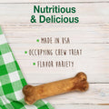 Nylabone Healthy Edibles Natural Dog Chews, Long Lasting Bones for Dogs, Roast Beef, Chicken & Bacon Flavor Dog Treats, Small (3 Count)