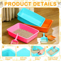 Amyhill 20Pcs Open Cat Litter Box with 20 Scooper