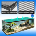 REPTI ZOO Terrarium Screen Cover with Cable Control for Reptile & Aquarium Tank, 36x18 inch Durable Steel Frame & Mesh T