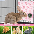 JarThenaAMCS 2Pcs Rabbit Hay Feeder Bag with 2 Holes Pink Bow Guinea Pig Hanging Hay Feeding Bag Storage Dispenser for C