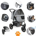 COOPER dog & pet robust buggy, jogger holds up to 32 kg / 70lbs, easy fold, multi-height adjustable soft touch handle, r