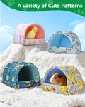 2 PCS Guinea Pig Hideout Guinea Pig House,Washable Hamster Hideout Small Animal Cage Accessories for Mouse Chinchillas H