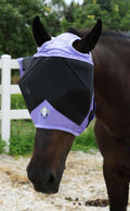 T TEKE Fine Mesh Horse Fly Mask w/No Ears, UV Blocking 3D Eye Visor with Extra Fleece Cushioned Forehead, Protection fro