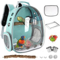 Bird Backpack, Bird Carrier Travel Cage with Perch, Portable Wildbird Carrier Bag, Parrot Parakeet Cockatiel Cage with Food Bowl & Stainless Steel Tray for Conures Budgie Canary Lovebirds Small Animal