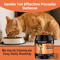 Flea & Tick Treatment for Cats – Natural Flea, Tick & Mosquito Prevention with Brewer’s Yeast, Coconut Oil – Skin & Coat