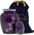 Eternal Harmony Pet Urns for Dogs with Secure Seal, Velvet Bag & Anti-Slip Felt Bottom, Animal Urn for Dog Ashes, Cat As