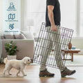 Dog Playpen - Foldable Metal Exercise Puppy Play Pen with 8 24x30in Panels - Indoor/Outdoor Pen with Door for Dogs, Cats or Small Animals by PETMAKER