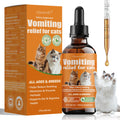 Cat Vomit Remedy & Vomiting Relief for Cats, Cat Digestive Support with Probiotics & Herbs for Sensitive Stomachs, Helps Calm Vomiting & Nausea from Hairballs, Indigestion, Diet Changes or Mild Stress