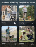 Pecute Heavy Duty Hands Free Dog Leash for Large Breeds with Waist Pouch