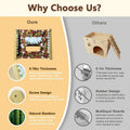 Guinea Pig House, Bamboo Hideout with Window, Bottomless Cage Accessory