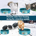 Heated Water Bowl for Dog & Cat, Outdoor Heated Dog Bowl Provides Drinkable Water & Food in Winter, Heated Pet Bowl for 
