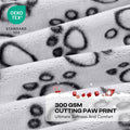 Luciphia Premium Soft Dog Blanket for Small Medium Large Dogs Washable 300GSM Fluffy Warm Fleece Puppy Cat Paw Print Pet Flannel Grey Paw M(30"x20")