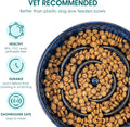 vancasso Slow Feeder Dog Bowl, 1.5 Cup Ceramic Puzzle Dish for Medium Breed