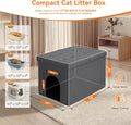 Zerbuger Cat Litter Box Enclosure Furniture for Odor Control,Hidden Cabinet