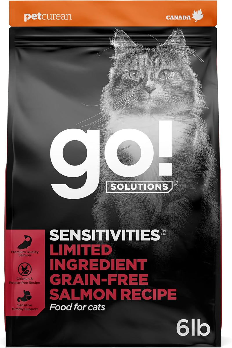 Go! Solutions Sensitivities Limited Ingredient Salmon Dry Cat Food, 6 lb
