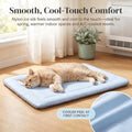 Reversible Cat Bed Mat, Cool-Touch Ice Silk & Self-Warming Fleece, 24x18 in