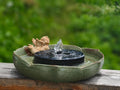 Bakayoyo 9.45inch Ceramic Ground Bird Bath Bowl for Outside, BirdBath Bowl Only, Ground Bird Feeders and birdbath for Outdoors, Tabletop，Balcony and Garden(Angel)