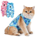 COZYDOODZ Cat Recovery Suit – Soft, Breathable Onesie for Female & Male Pets After Surgery, Spay, Neuter or Wounds, Surgery Outfit, Cone Alternative, Litter Access, Machine Washable, Blue Paw Print