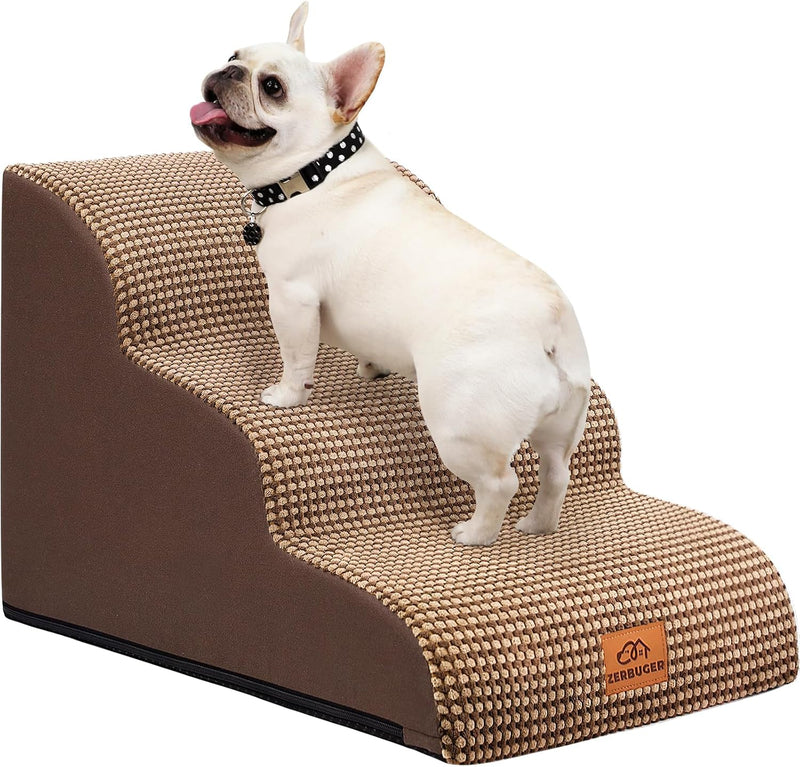 Zerbuger Dog Ramp and Stairs for Bed, Coffee 3 Steps 16