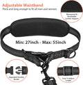 Uppetly Hands Free Dog Running Leash with Waist Belt, Dual Handle Elastic Bungees Retractable Rope for Medium and Large 