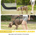 Fida 6-in-1 Hands Free Dog Leash Heavy Duty, Reflective Wasit Corssbody Dog Leash with Car Seat Clip | Adjustable for Running Hiking | Shock Absorbing Bungee, Dual Padded Detachable Handles (Black)