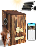 Squirrel Box with Camera Solar Powered,Chew-Proof Squirrel House