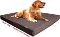 Dogbed4less 40X35X4 Inches Extra Large Size Brown Color Denim Jean Dog Pet Bed External Zipper Cover - Replacement Cover only