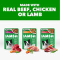 IAMS Proactive Health Adult Wet Dog Food Variety Pack, 3.5 oz. Pouch, (18 Count)