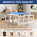 Clear-air Dog Playpen Indoor Acrylic Pen, 24" H, White, 12 Panels