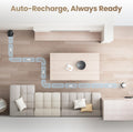 Enabot EBO Air 2 FamilyBot Indoor Security Camera Robot: 2K Pet Camera, Movable Home Robot, Custom Facial Expression, Auto-Recharge, Battery-Operated, 2-Way Talk, Night Vision(Dove White)