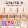 304 Stainless Steel Cat Litter Scoop with Striped Sifter, One-Piece Metal Kitty Shovel for Tofu & Mixed Litter, Rust-Pro