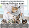 Cat Recovery Suit with Hind Legs,Cat Onesie After Surgery,Grey Star L
