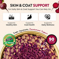 Olewo Original Red Beets for Dogs – Internal Support Dog Food Topper for Skin Sensitivity and Overall Balance, Prebiotic Fiber and Whole Food Nutrients, 1 lb