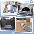 Pee Pad Holder, Indoor Potty Tray for Puppy and Small Size Dog with Pee Wall, Non-Skid Feet, 20x15.4x1.4 inch