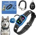 No-Shock Humane 2-in-1 Smart Bark Collar + Remote: Beep & 2X Vibration| Auto Bark Training| Manual Trigger Button|15lbs+