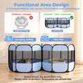 2-in-1 Pop Up Dog Playpen Cat Pet Puppy Playpen, Non-Detachable